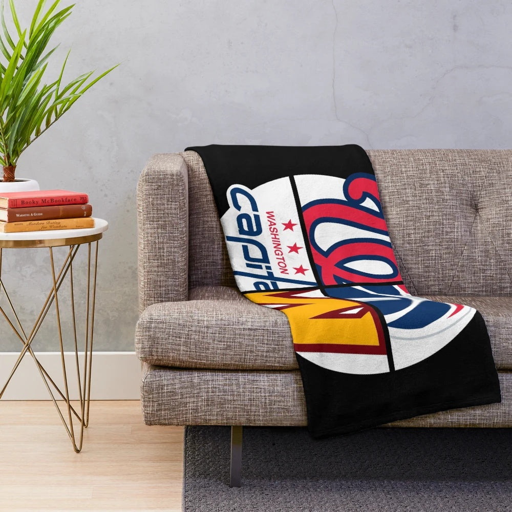 Washington DC Sports Themed Plush Blanket