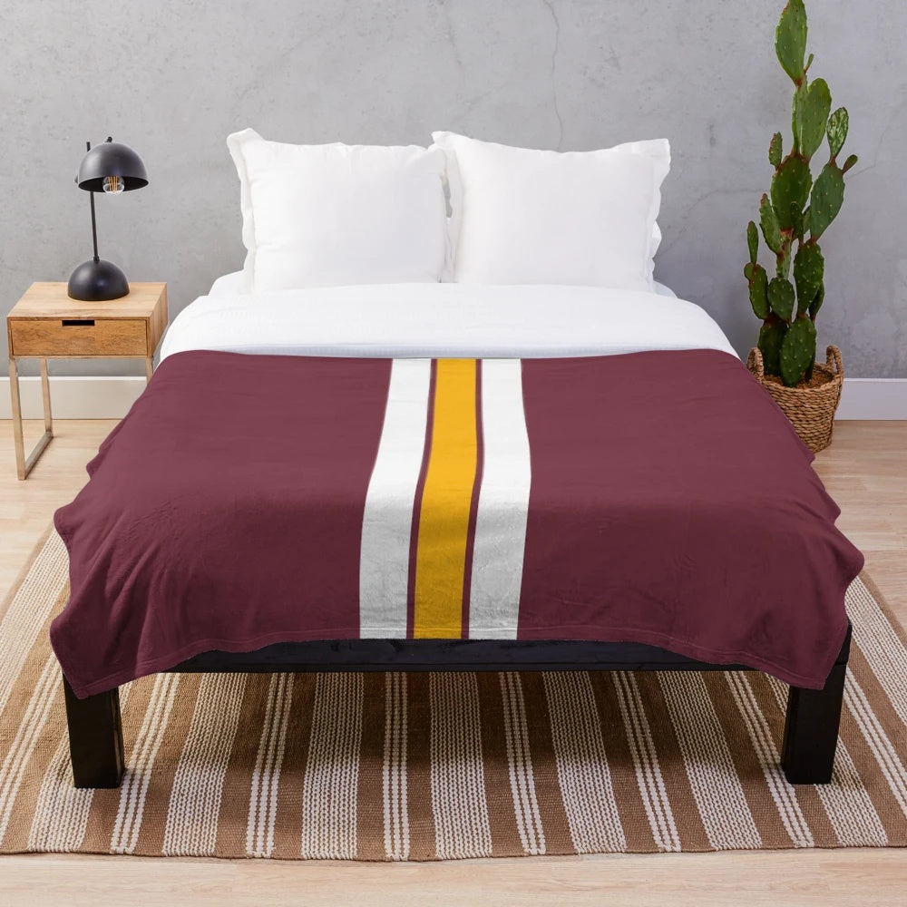 Washington football themed plush blanket with abstract design