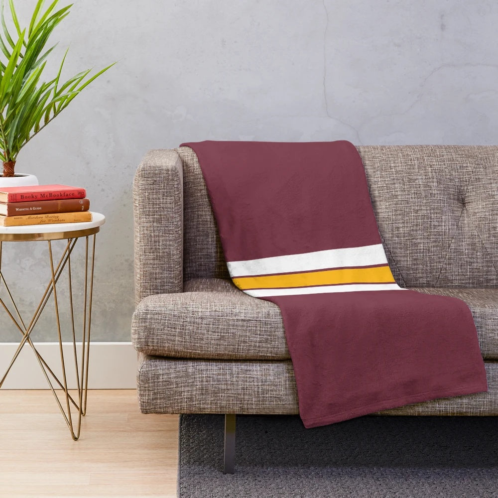 Washington football themed plush blanket with abstract design
