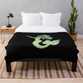Watercolor green mermaid plush blanket