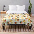 Watercolor seamless pattern featuring pears and apples in autumn colors