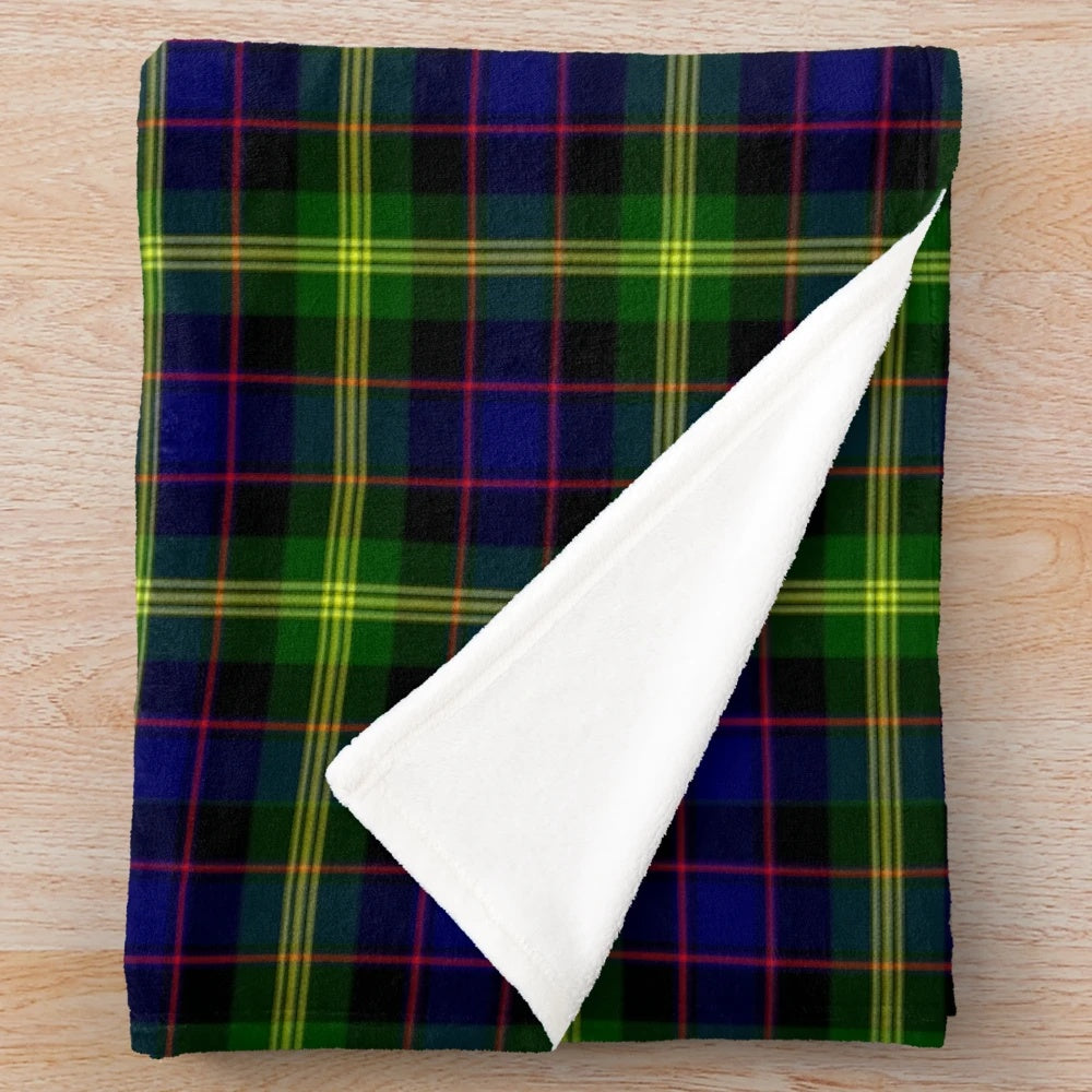 Watson tartan plush blanket with traditional Scottish clan pattern