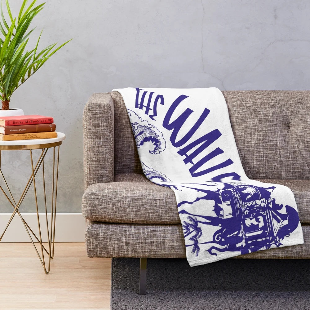 Plush wave-patterned blanket for relaxation and comfort