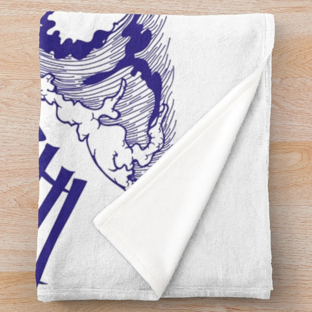 Plush wave-patterned blanket for relaxation and comfort