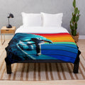 Plush blanket with wave pattern design