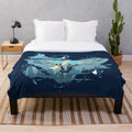 Cozy plush blanket featuring weather-inspired anime design