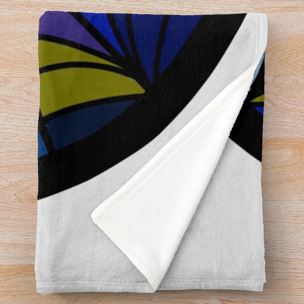 Wednesday Addams themed plush blanket with gothic design