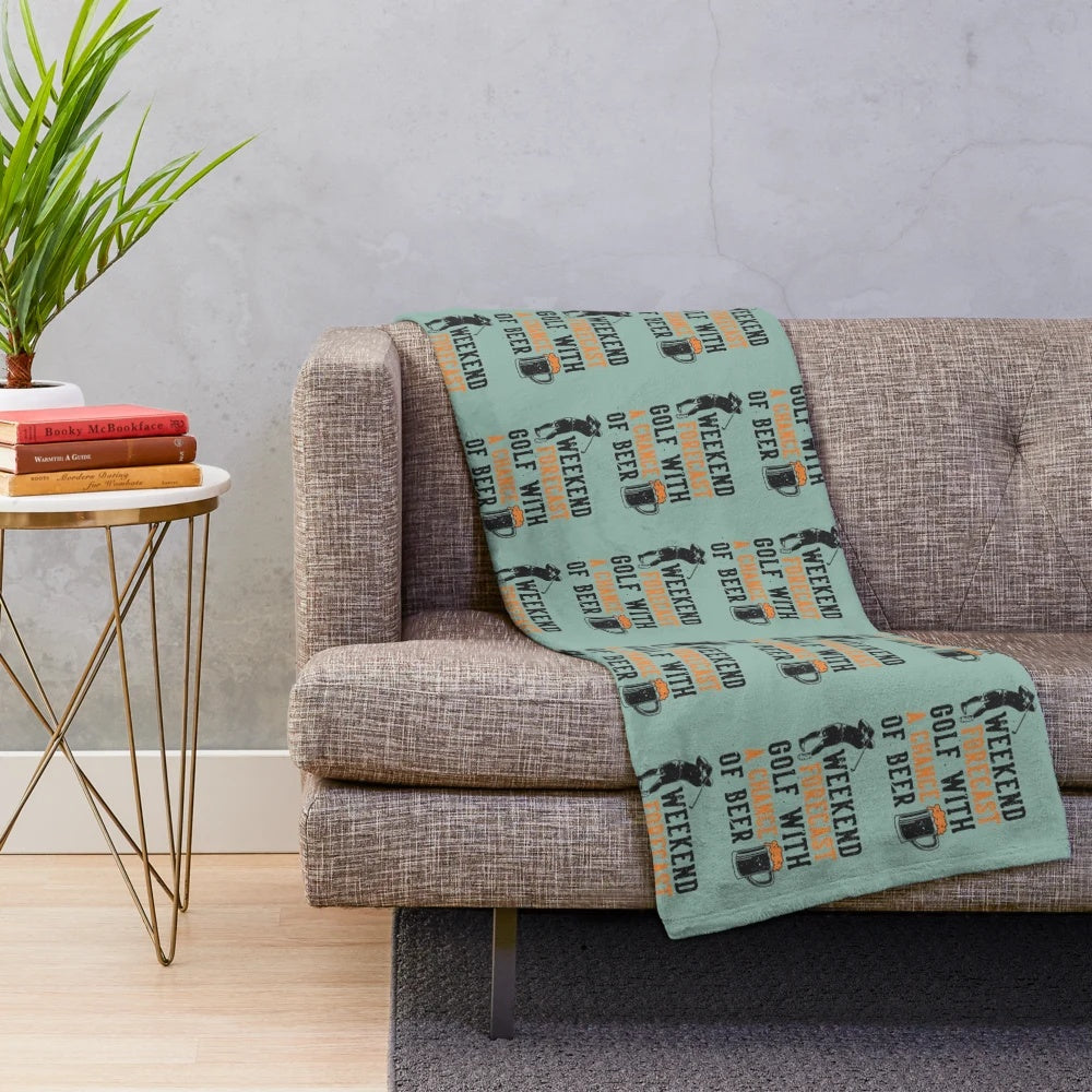 Plush Weekend Forecast Blanket for Golfing and Relaxation