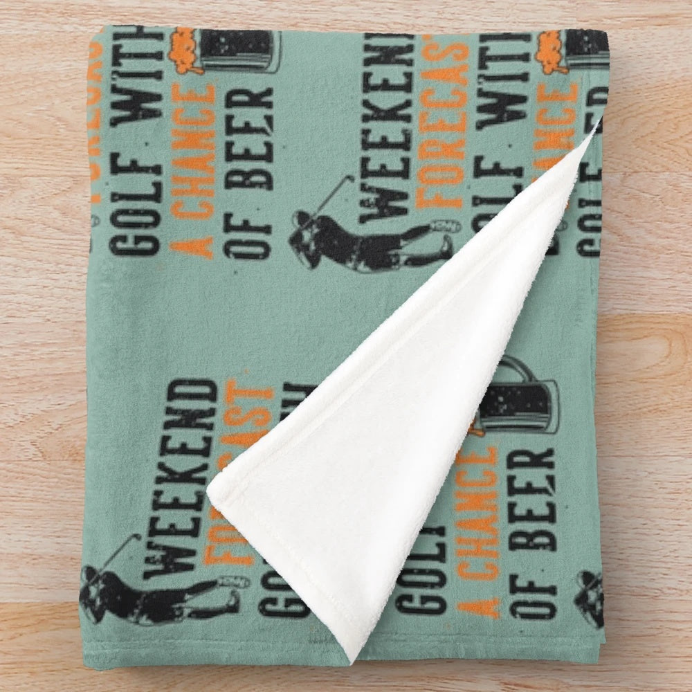 Plush Weekend Forecast Blanket for Golfing and Relaxation