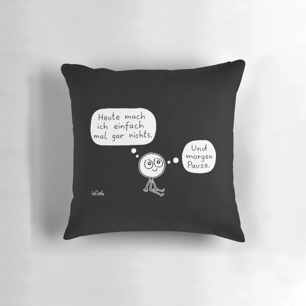 Plush weekend-themed pillow with a humorous design for relaxation and stress relief
