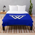 Wellesley College plush blanket with soft, warm fabric