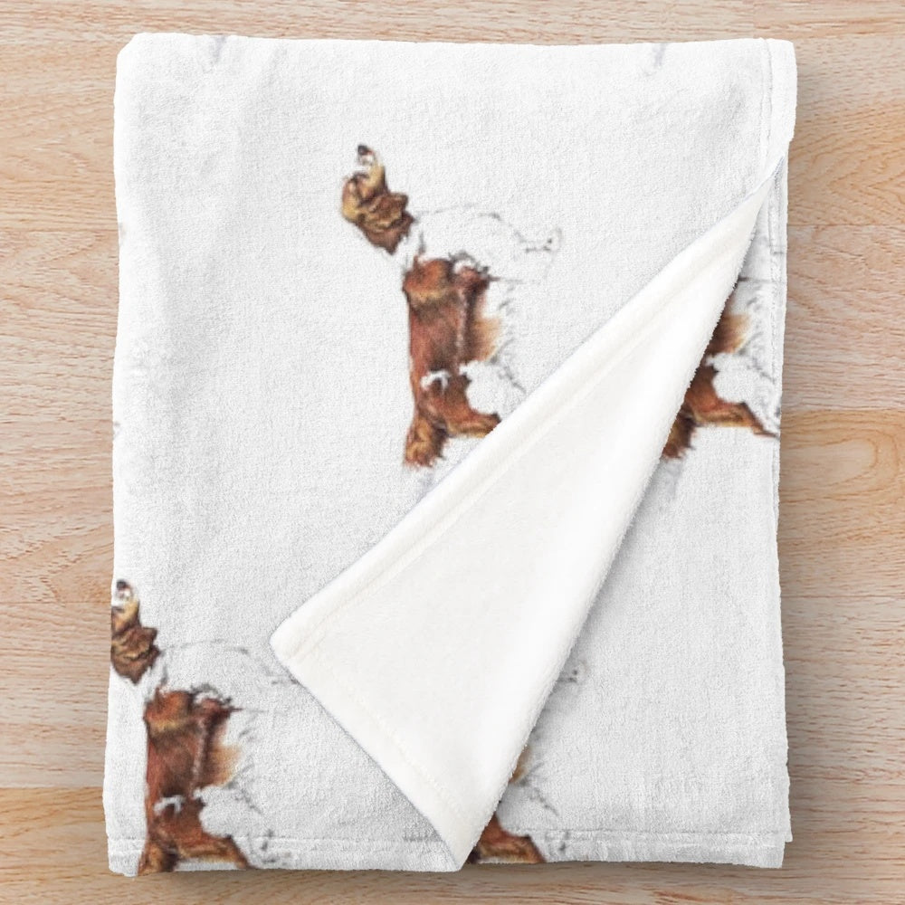 Welsh Springer Spaniel dog breed plush blanket