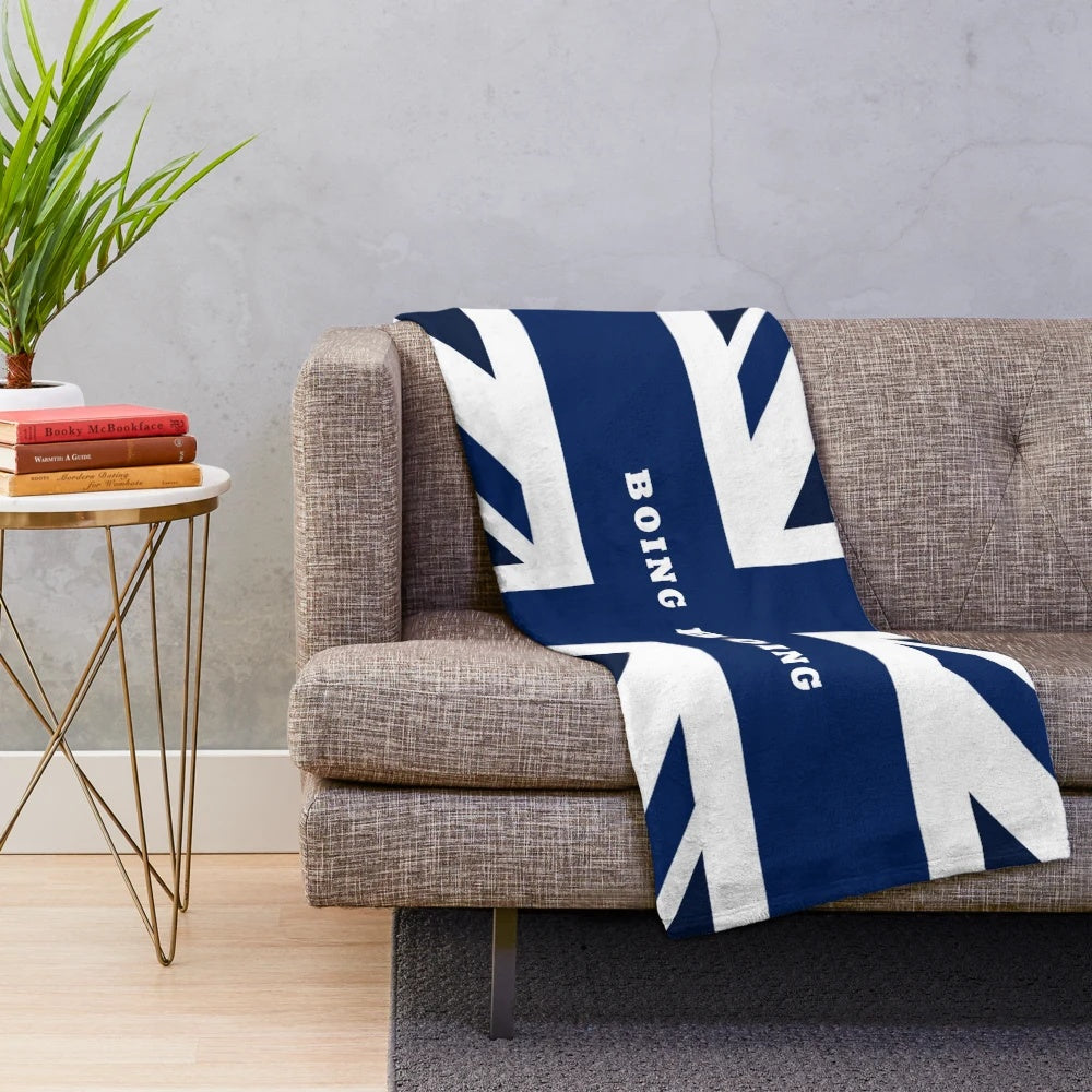 West Bromwich Albion plush blanket, featuring the Boing Boing logo
