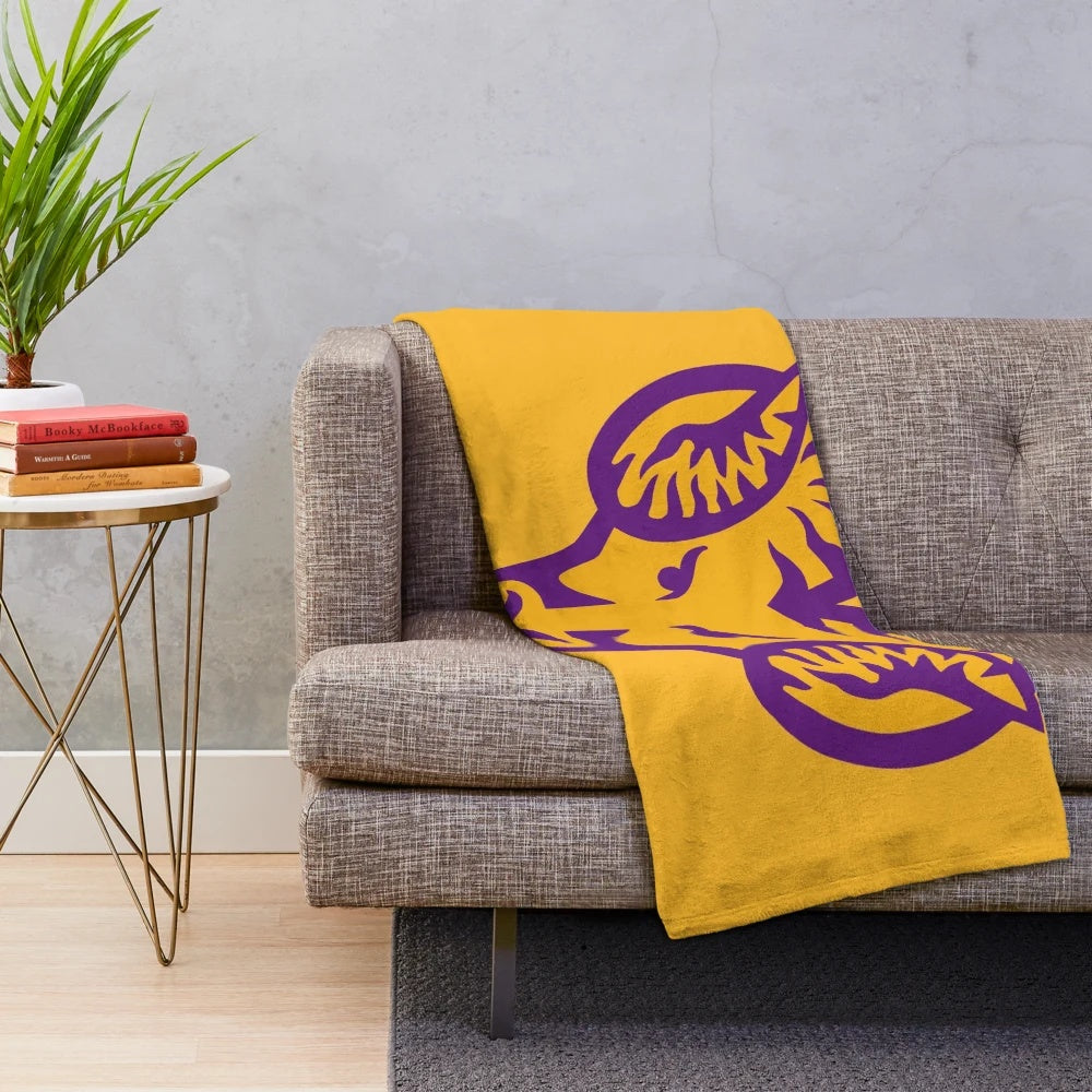 Soft and comfortable plush blanket featuring the West Chester Golden Rams logo and colors