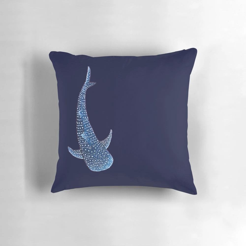Soft and plush whale shark decorative pillow