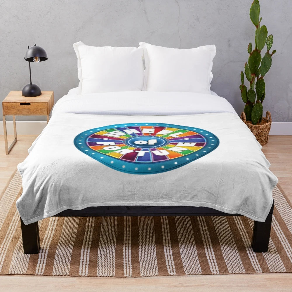 Wheel of Fortune themed plush blanket