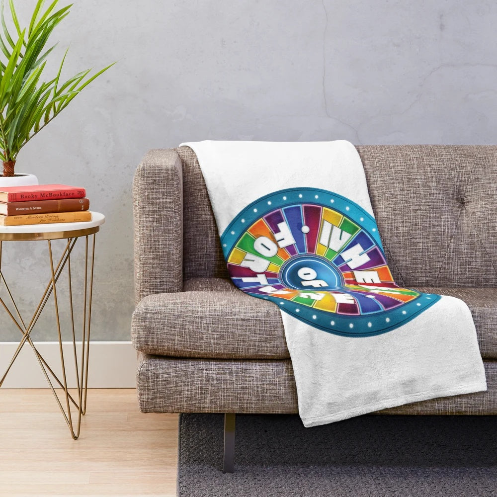 Wheel of Fortune themed plush blanket