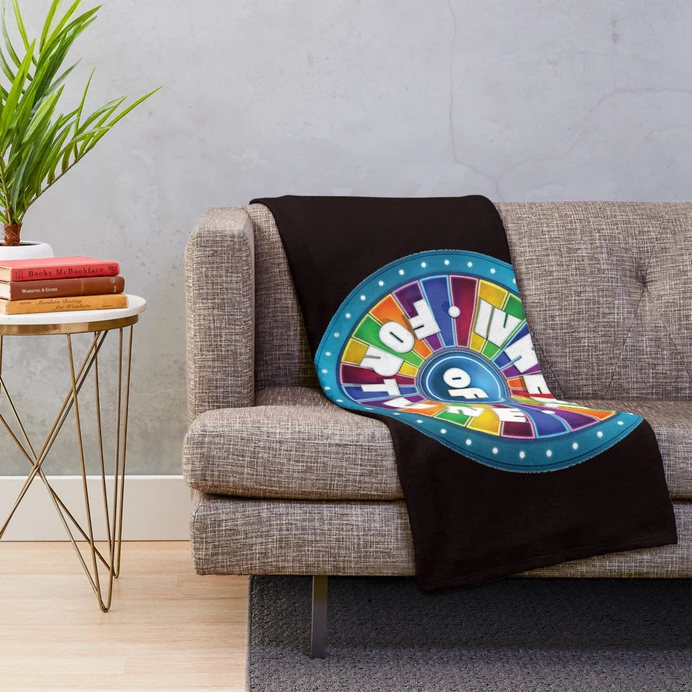 Wheel of Fortune themed plush blanket