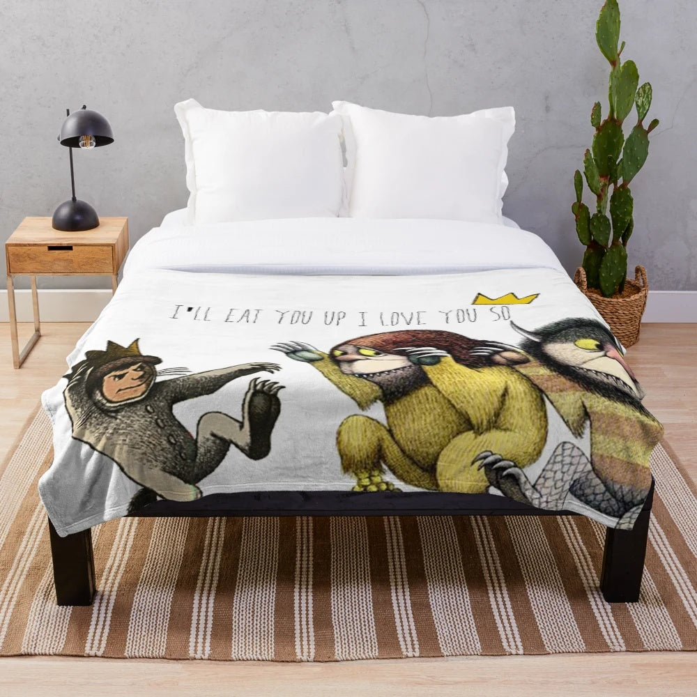 Where the Wild Things Are inspired plush blanket
