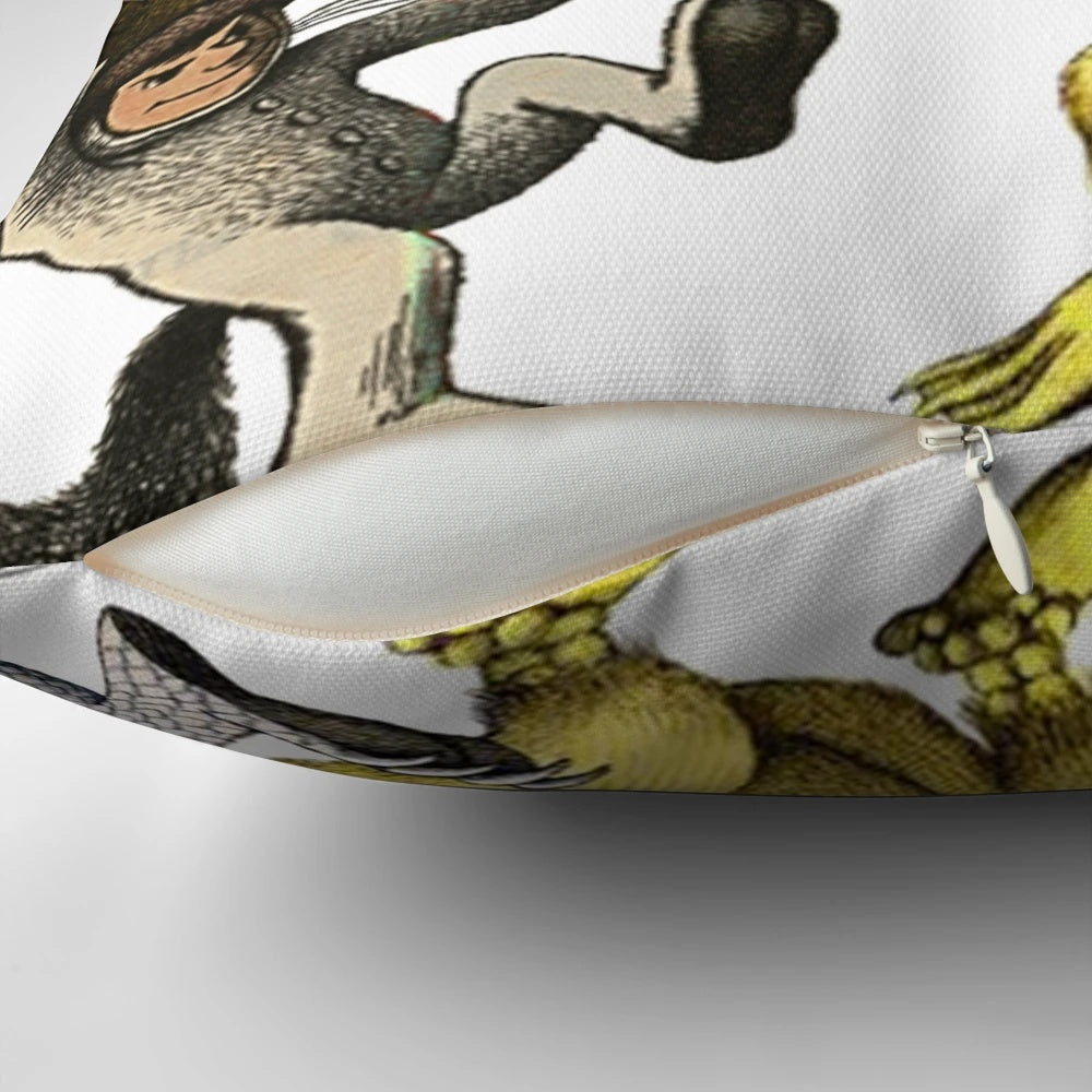 Decorative "Where the Wild Things Are" themed pillow for children's bedrooms and nurseries