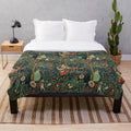 Whimsical plush blanket with enchanted forest and fairy tale design