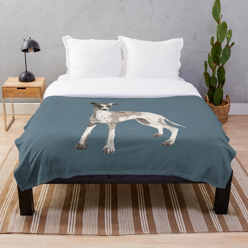 Soft and Cuddly Whippet Dog Plush Blanket
