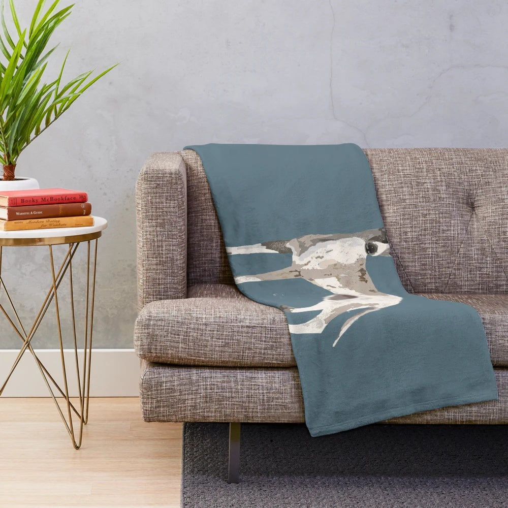 Soft and Cuddly Whippet Dog Plush Blanket