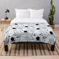 White Boxer Dog Plush Blanket