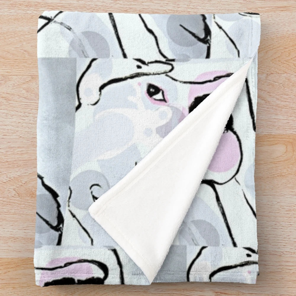 White Boxer Dog Plush Blanket