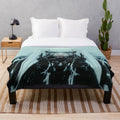 A soft, plush white hair-themed blanket perfect for anime, goth, and alternative style lovers.