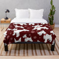 Soft white Scottish Terrier plush blanket for pet lovers