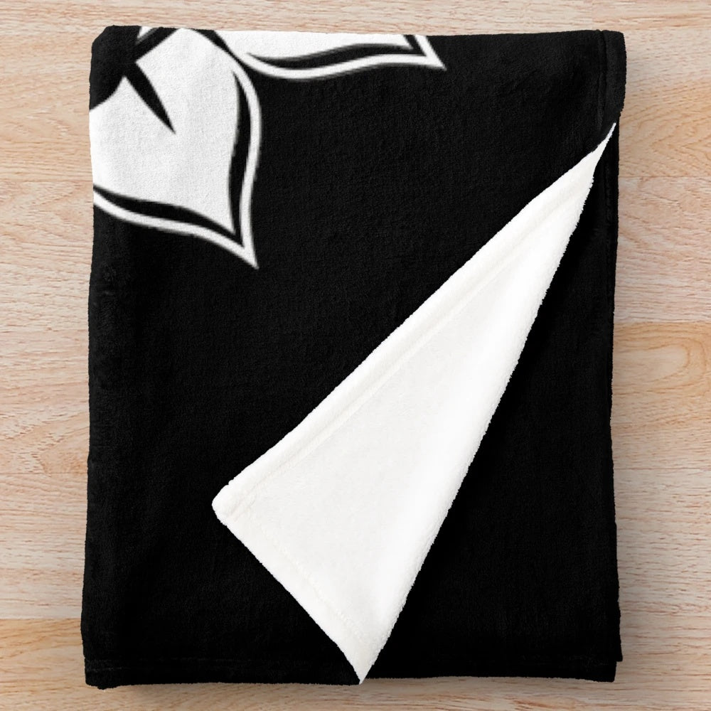 White sunflower spider plush blanket