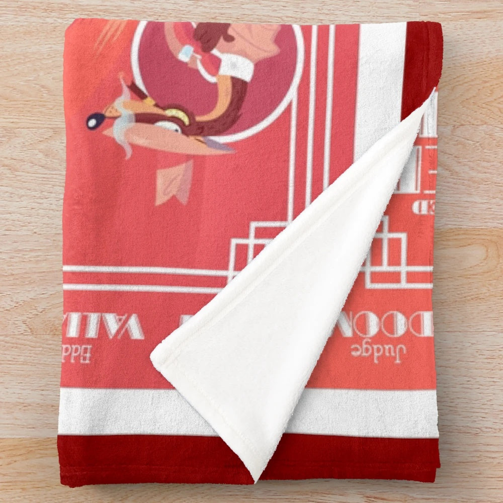 Who Framed Roger Rabbit inspired plush blanket featuring characters from the classic 1980s animated film