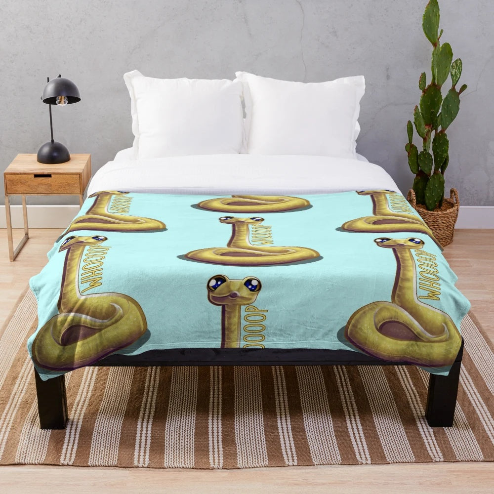 Whooping snake plush blanket for children