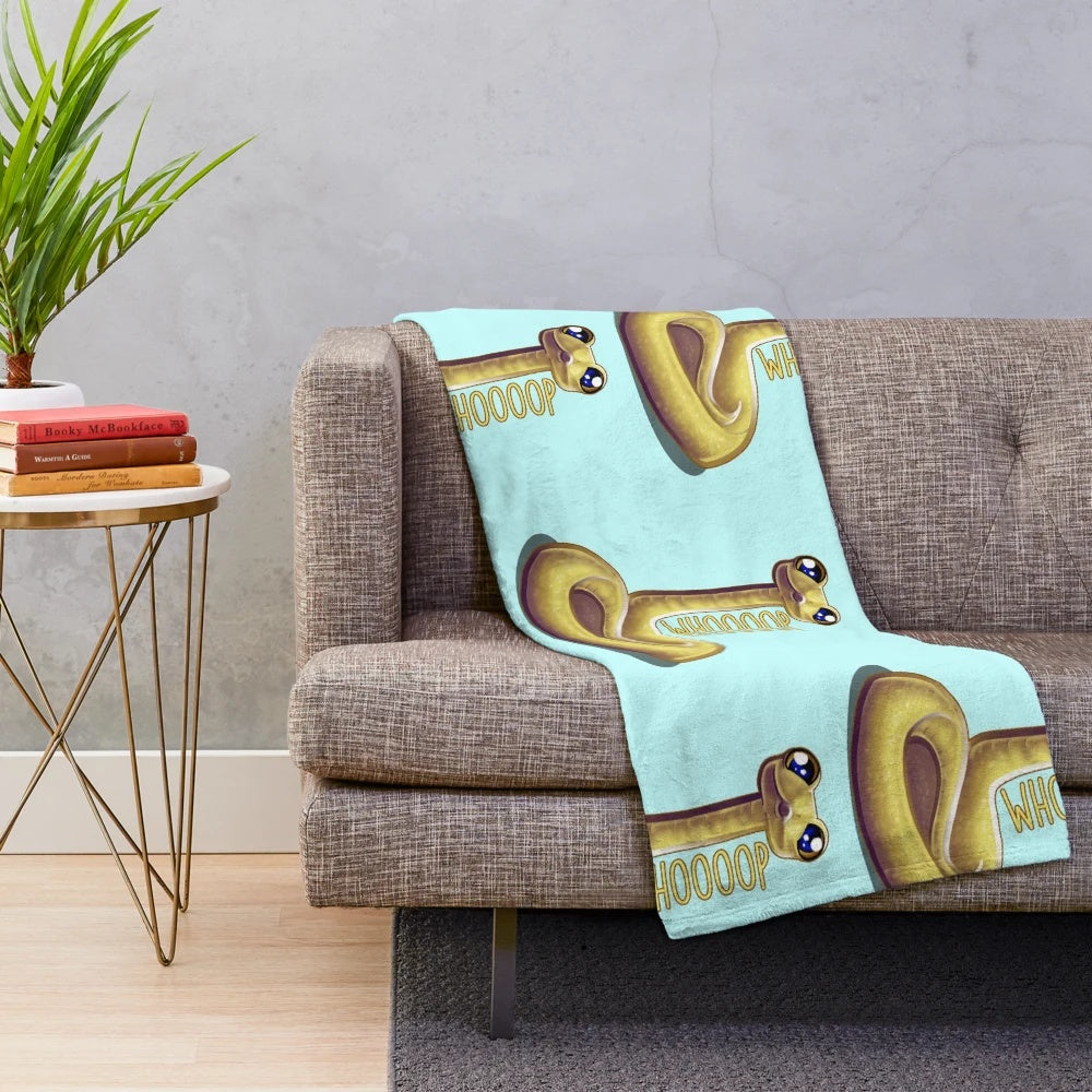 Whooping snake plush blanket for children