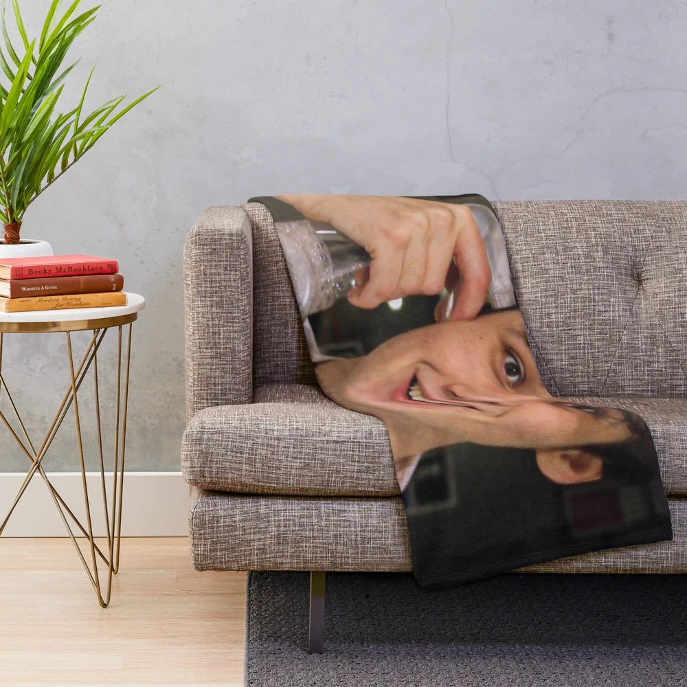 Soft and cuddly plush blanket featuring Wilbur Soot from the Dream SMP and Lovejoy band