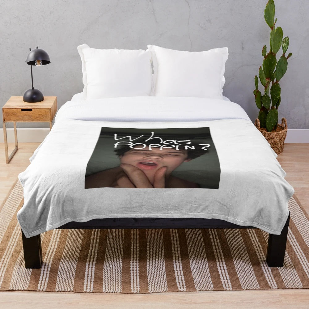 Wilbur Soot plush blanket with cozy, soft design