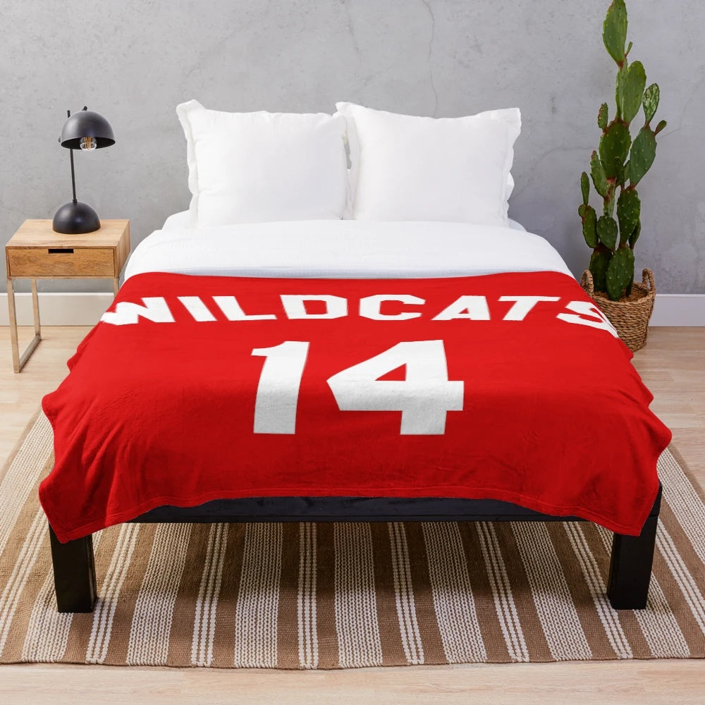 Soft and warm plush blanket featuring the Wildcats logo from High School Musical