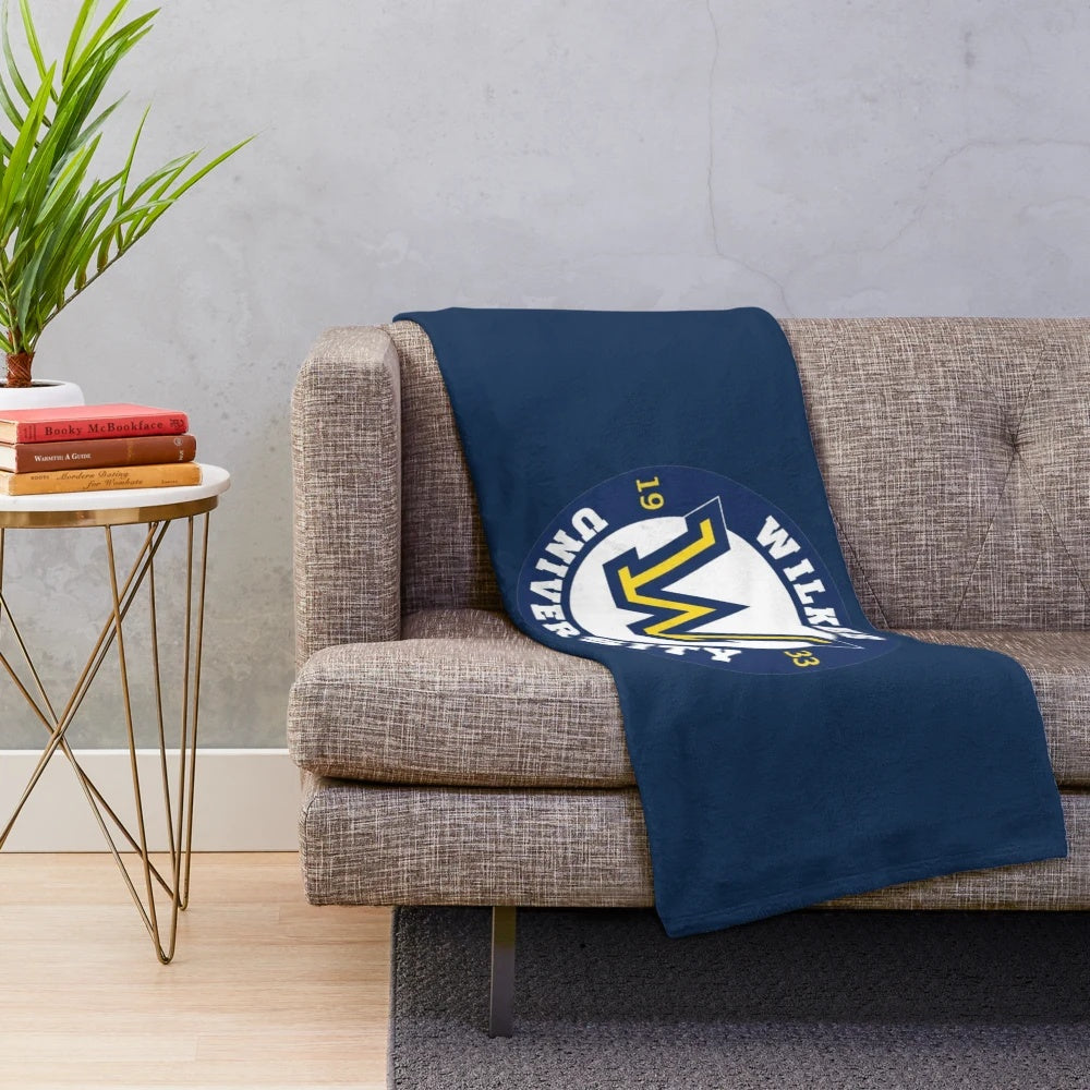 Wilkes University plush blanket