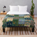 Soft and Plush William Morris Patchwork Blanket