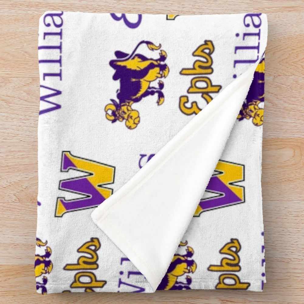 Williams College Ephelia the Purple Cow Plush Blanket