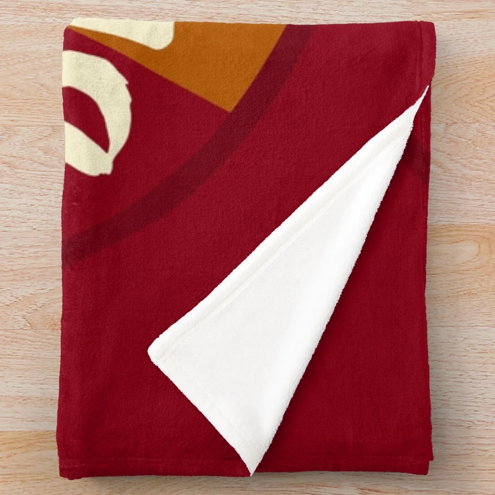 Plush wine-themed blanket for cozy evenings