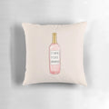 Watercolor wine-themed "Wine O'Clock Somewhere" decorative pillow