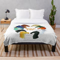 Wings of Fire inspired plush blanket featuring all the main dragon characters