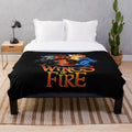 Wings of Fire themed plush blanket featuring all the main characters