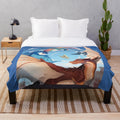 Wings of Fire-themed plush blanket featuring the character Clay and the Dragonets of Destiny
