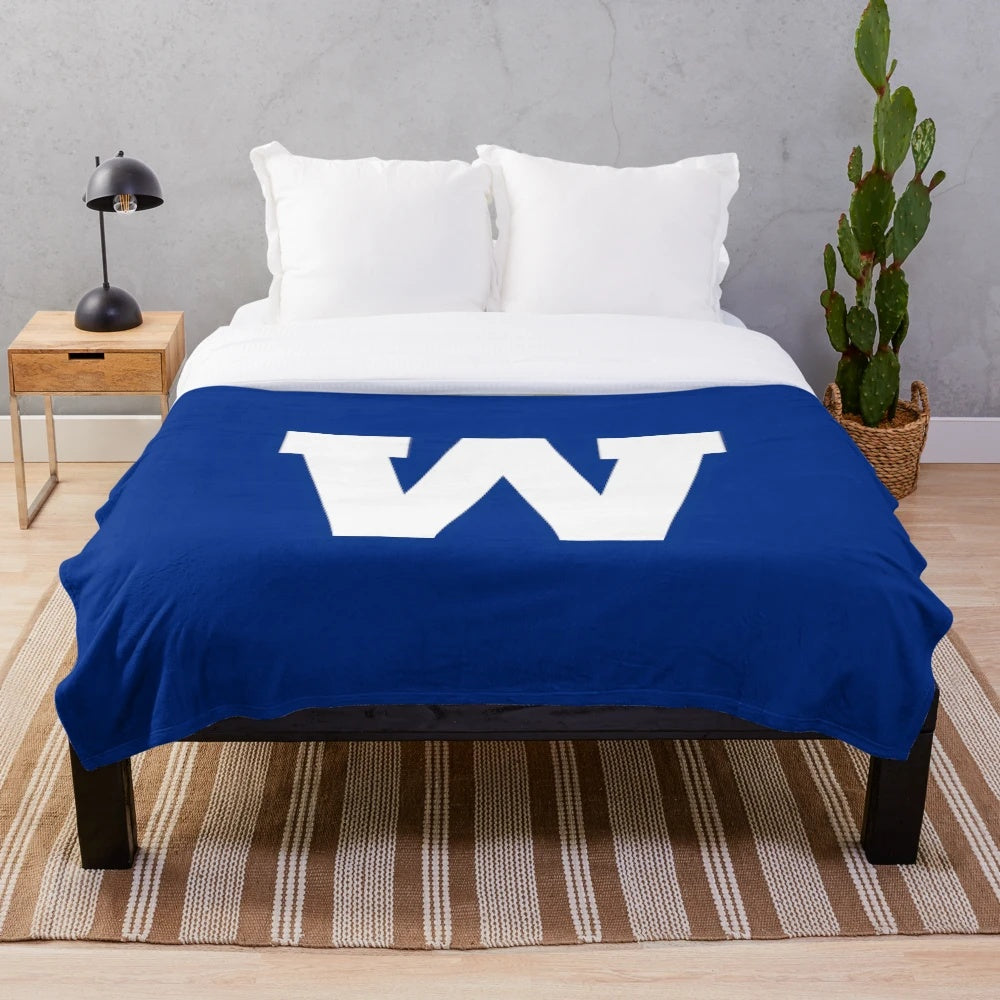 Winnipeg Blue Bombers inspired plush blanket