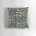 A soft and plush winter forest-themed pillow featuring owls, mittens, and a snowy forest scene.