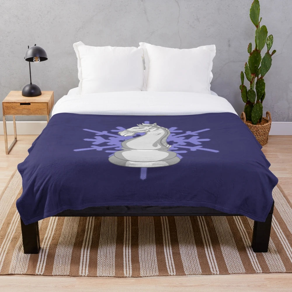 Plush winter-themed blanket inspired by the Dresden Files book series