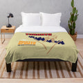 Cozy plush blanket with winter sports design